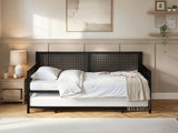 Flair Clay Metal Daybed with Trundle Black