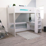Flair Cosmic High Sleeper with Desk White