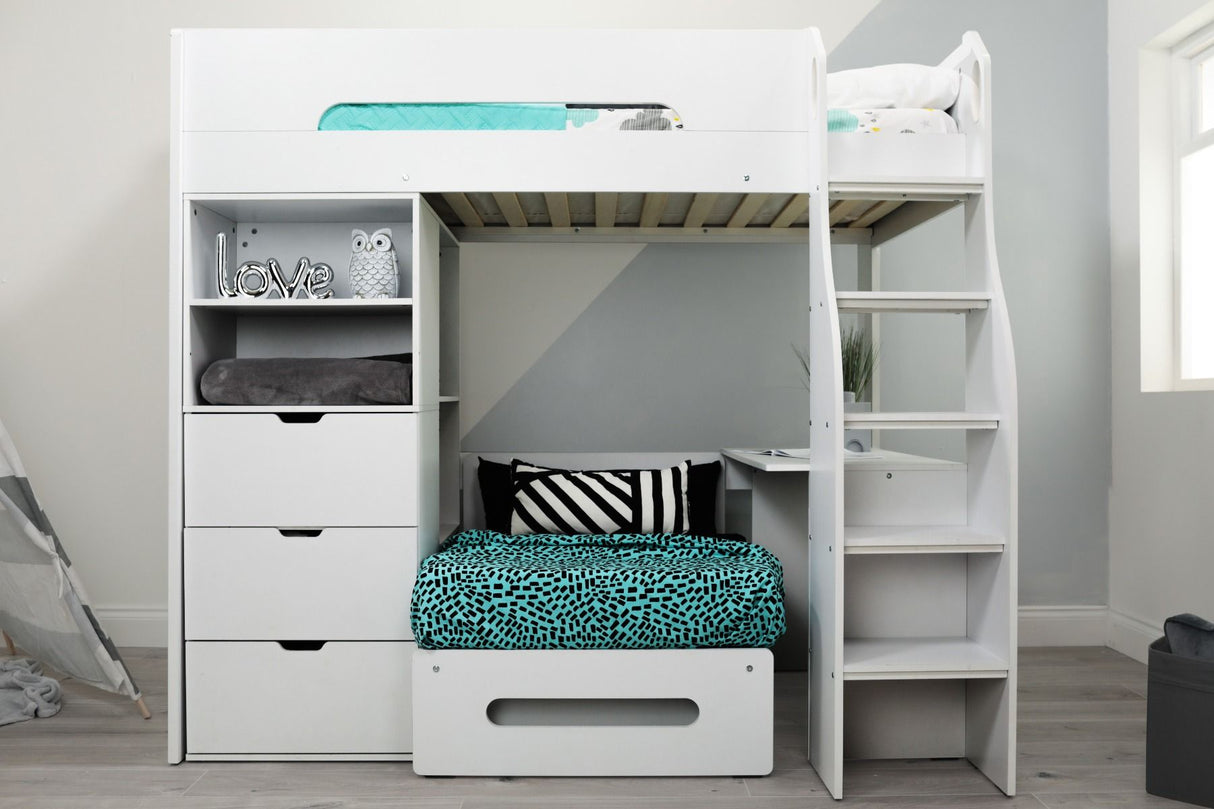 Flair Cosmic Storage High Sleeper White