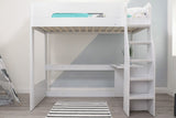 Flair Cosmic High Sleeper with Desk White