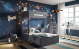 Flair Cosmic L Shaped Triple Bunk Bed Grey