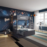 Flair Cosmic L Shaped Triple Bunk Bed Grey
