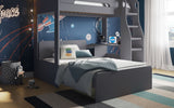 Flair Cosmic L Shaped Triple Bunk Bed Grey