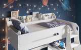 Flair Cosmic High Sleeper with Desk White