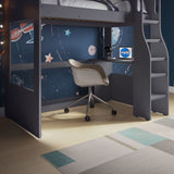 Flair Cosmic High Sleeper with Desk Grey