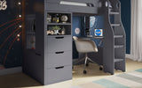 Flair Cosmic Storage High Sleeper Grey
