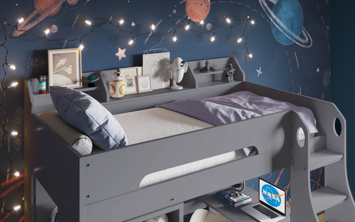 Flair Cosmic Storage High Sleeper Grey