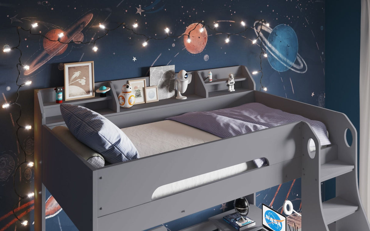 Flair Cosmic L Shaped Bunk Bed Grey