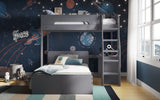 Flair Cosmic L Shaped Triple Bunk Bed Grey