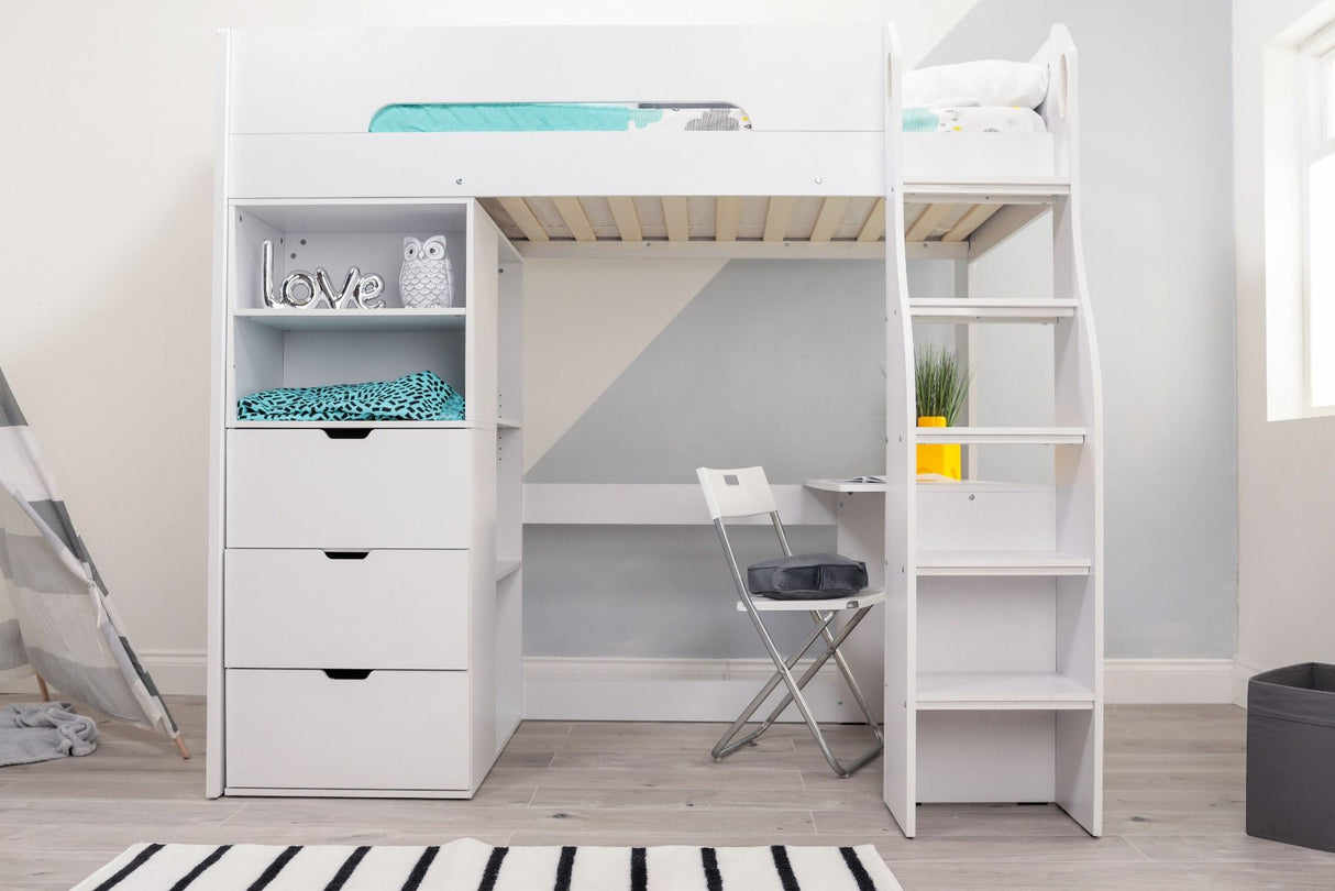 Flair Cosmic Storage High Sleeper White