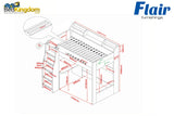 Flair Cosmic High Sleeper with Desk White