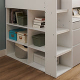 Flair Bailey Kids Cabin Bed with Desk & Storage White & Grey