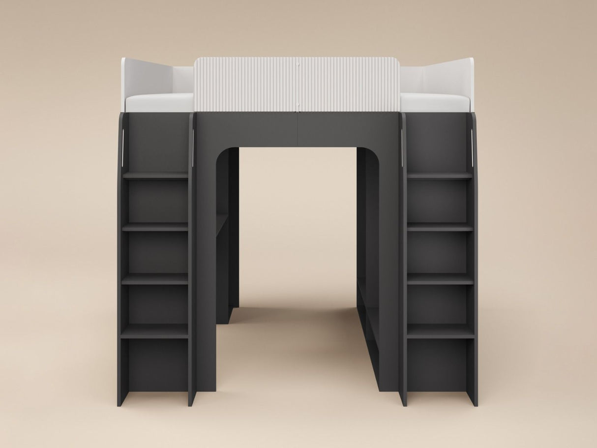 Recoil Dante Twin Gaming High Sleeper with Desk & Wardrobe