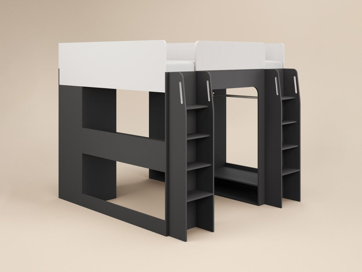 Recoil Dante Twin Gaming High Sleeper with Desk & Wardrobe