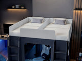 Recoil Dante Twin Gaming High Sleeper with Desk & Wardrobe