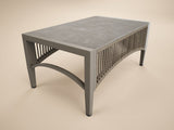 SOLACE+CO Dayton Corner Sofa & Coffee Table Garden Set Beige