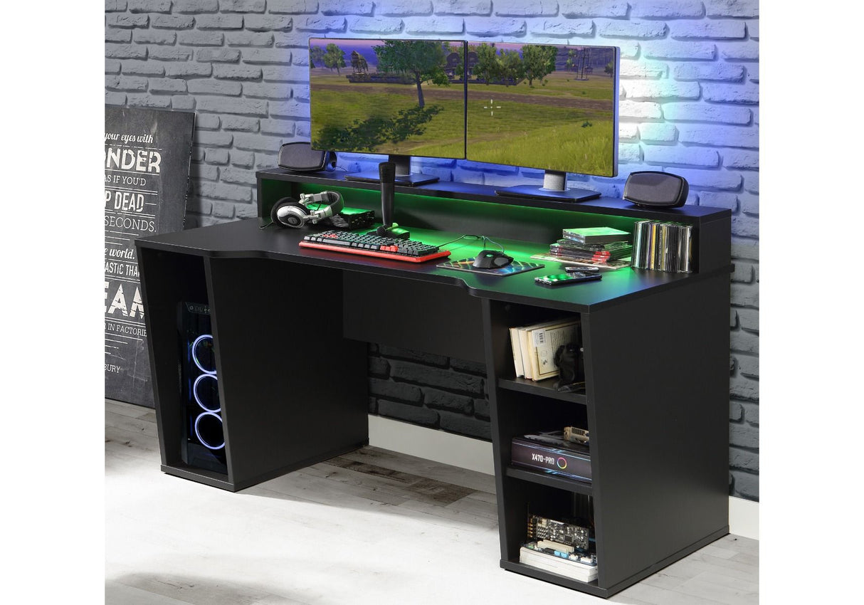 Flair Power X Gaming Desk with RGB LED Black