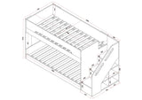 Flair Deimo Staircase Low Bunk Bed White