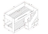 Flair Phobo Staircase Low Compact Bunk Bed White