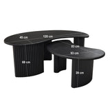 SOLACE+CO Clio Coffee Table Set Black