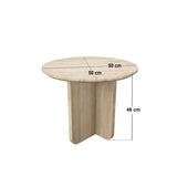 SOLACE+CO Aven Sintered Stone Effect Side Table