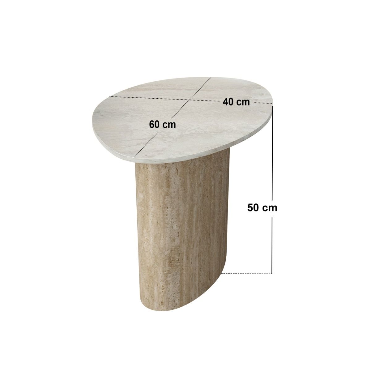 SOLACE+CO Elin Sintered Stone Effect Side Table