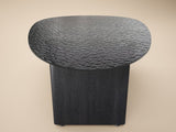SOLACE+CO Emil Black Glass Oval Coffee Table