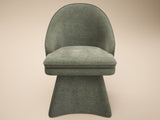 SOLACE+CO Aiko Dining Chair Green Chenille