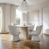 SOLACE+CO Elin Dining Table with Aiko Chairs Set of 4