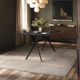 SOLACE+CO Emil Black Mottled Glass Rectangular Dining Table