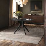 SOLACE+CO Emil Black Mottled Glass Round Dining Table