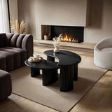 SOLACE+CO Clio Coffee Table Set Black