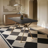 SOLACE+CO Lexi Rectangular Dining Table Black