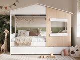 Flair Dreamland House Bed with Trundle White & Oak