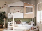 Flair Dreamland House Bunk Bed White & Oak