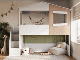 Flair Dreamland House Staircase Mid Sleeper White & Oak