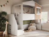Flair Dreamland House Staircase Mid Sleeper White & Oak