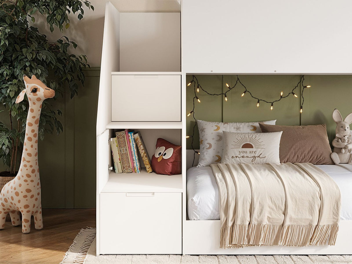 Flair Dreamland House Staircase Bunk White & Oak