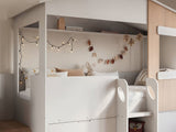 Flair Dreamland House Mid Sleeper with Slide & Storage White