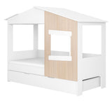Flair Dreamland House Bed with Trundle White & Oak