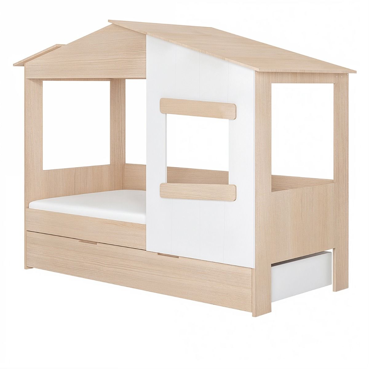 Flair Dreamland House Bed With Trundle Oak & White