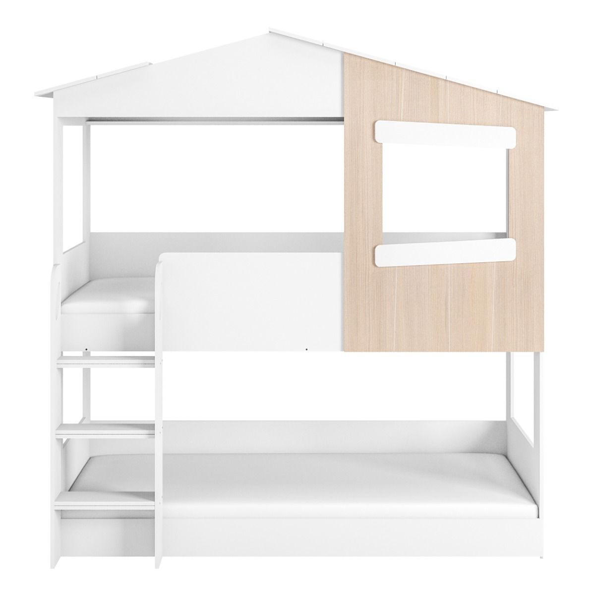 Flair Dreamland House Bunk Bed White & Oak
