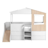 Flair Dreamland House Mid Sleeper with Slide & Storage White