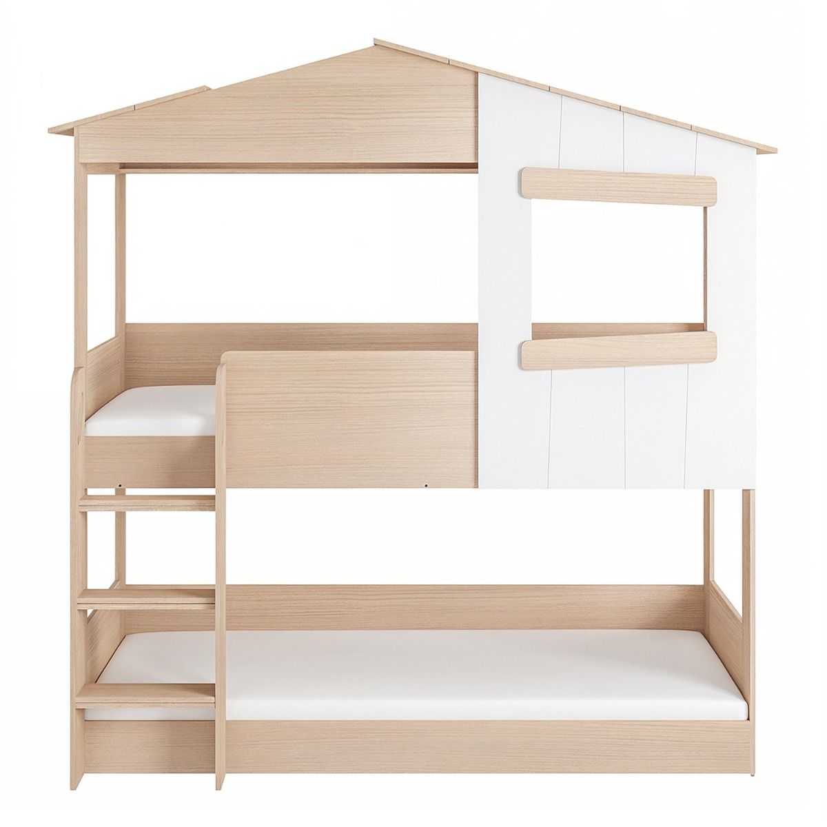 Flair Dreamland House Bunk Bed Oak & White