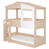 Flair Dreamland House Bunk Bed Oak & White