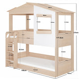 Flair Dreamland House Bunk Bed Oak & White