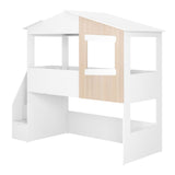 Flair Dreamland House Staircase Mid Sleeper White & Oak