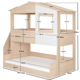 Flair Dreamland House Triple Sleeper with Staircase White & Oak