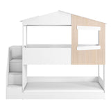Flair Dreamland House Staircase Bunk White & Oak