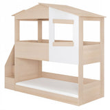Flair Dreamland House Staircase Bunk Oak & White